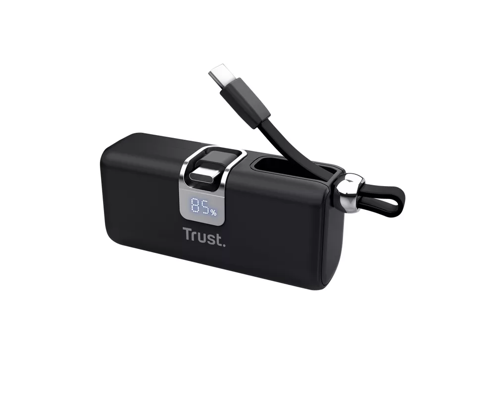 Външна батерия TRUST Pacto 5000 mAh Pocket Powerbank Black 3