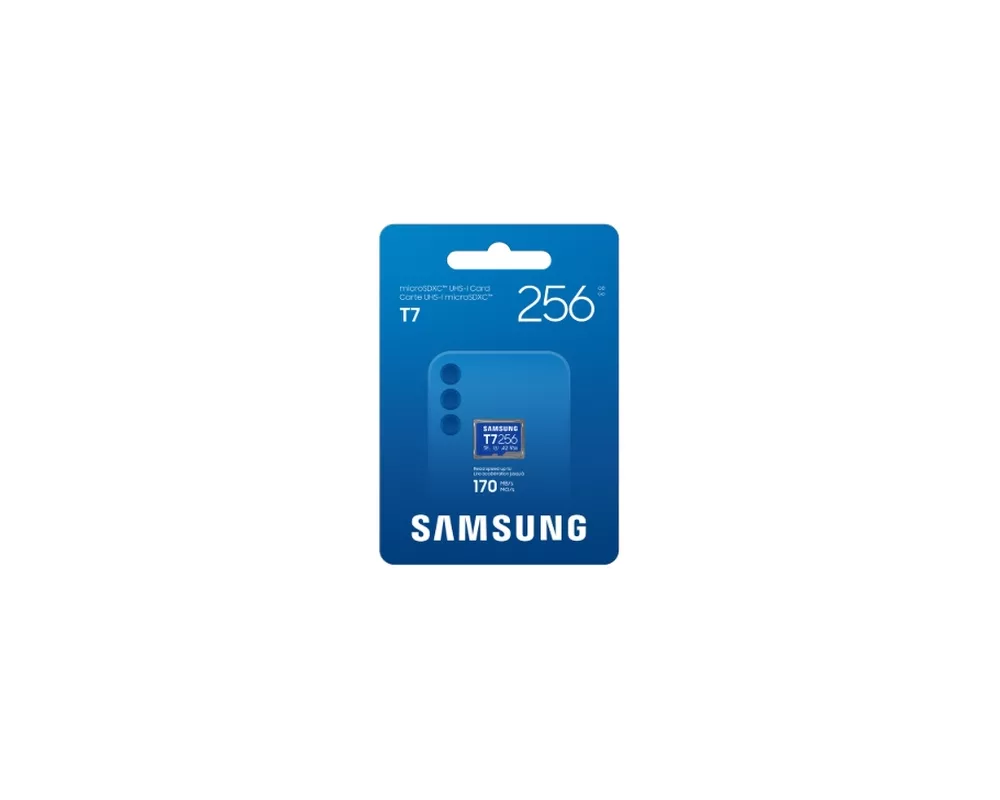 Флаш карта Samsung 256GB micro SD Card T7 UHS-I Transfer Speed up to 170MB/s Class 10 U3 V30 A2 4