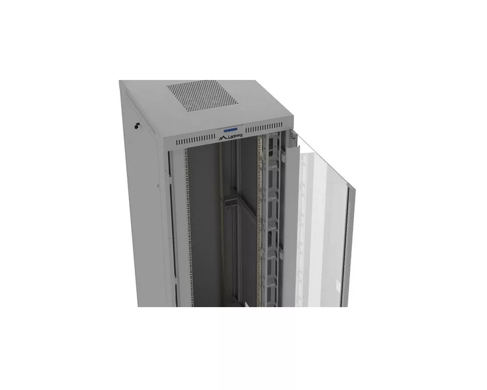 Сървърен шкаф Lanberg Rack Cabinet 19" Free-Standing 47U/800X1000 (FlAT Pack) With Glass Door LCD Grey V2 8