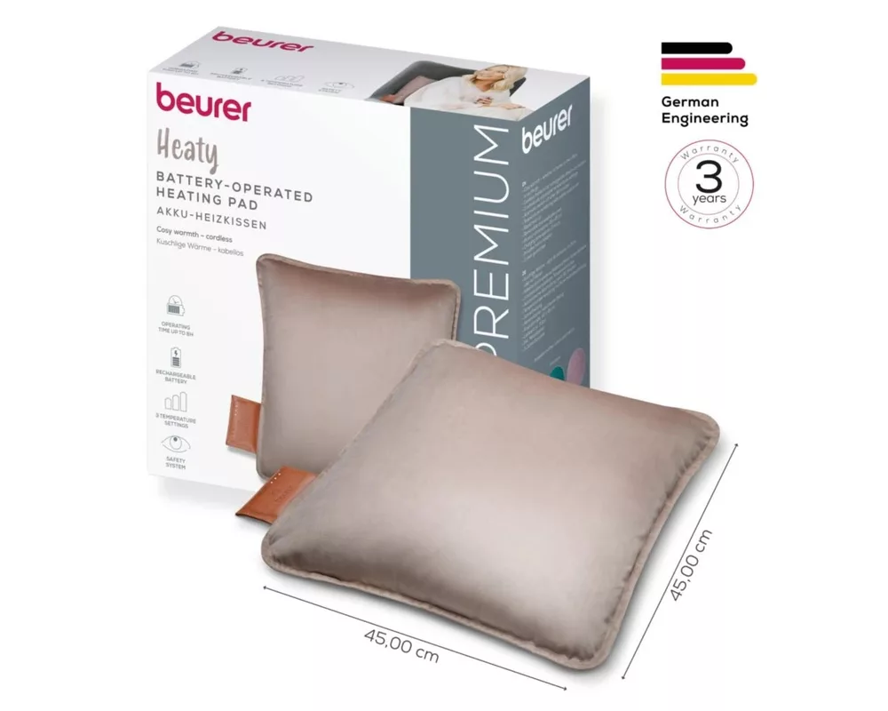 Термоподложка Beurer HK 77 Heaty smokey-taupe + Beurer KS 19 Pure White 8
