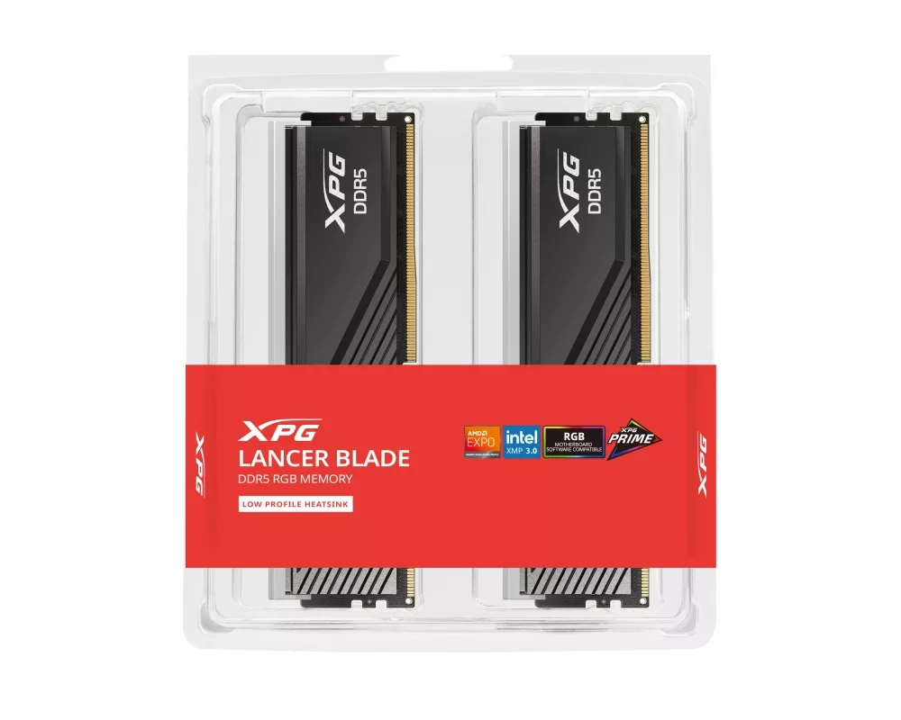Памет ADATA LANCER BLADE RGB 64GB (2x32GB) DDR5 6000 MHz CL30 Black 6