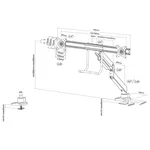 Стойка Neomounts Monitor arm 10-32" - gas spring - Topfix - 180°-stop 12