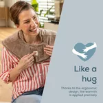Термоподложка Beurer HK 165 Huggy Taupe Shoulder heat pad; Soft & cosy material; lithium-ion battery; Soothing heat for up to 4 h; Machine-washable at 30°C; 3 temp. settings 6