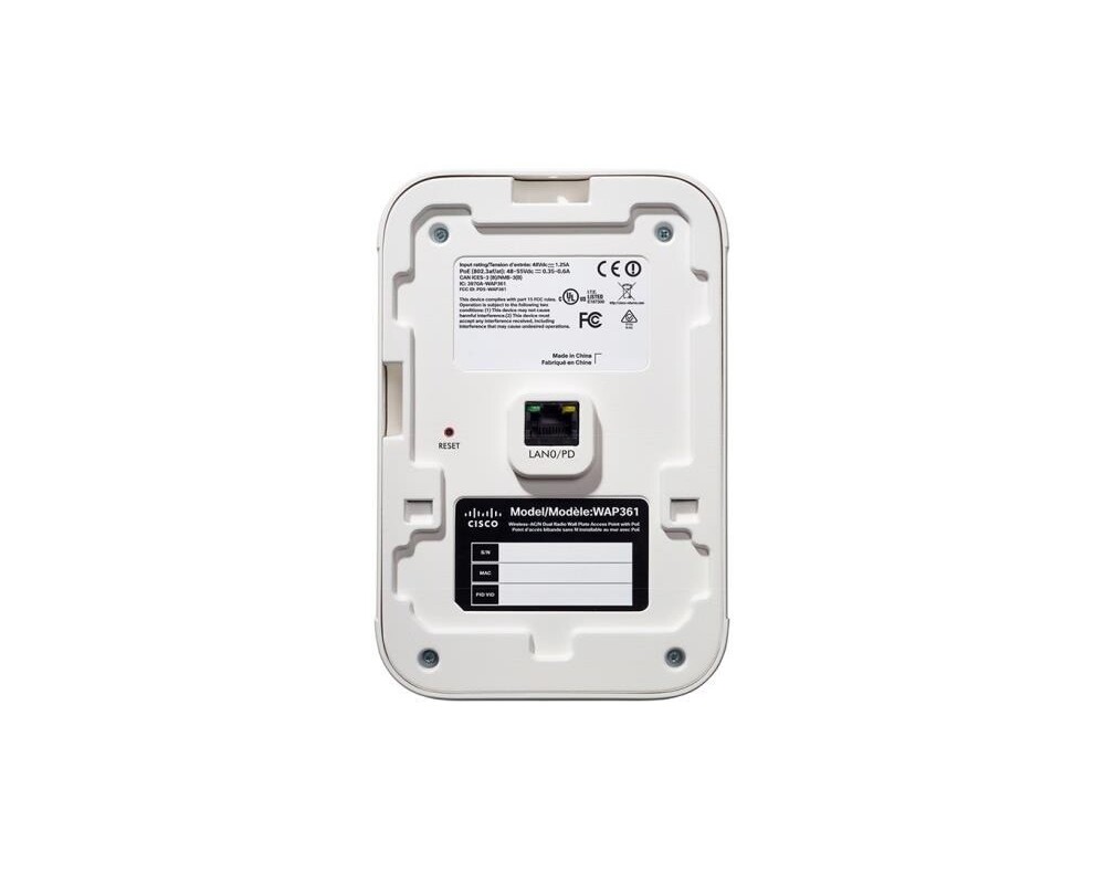 Access point (Точка за достъп) Cisco WAP361 Wireless-AC/N Dual Radio Wall Plate Access Point with PoE 2