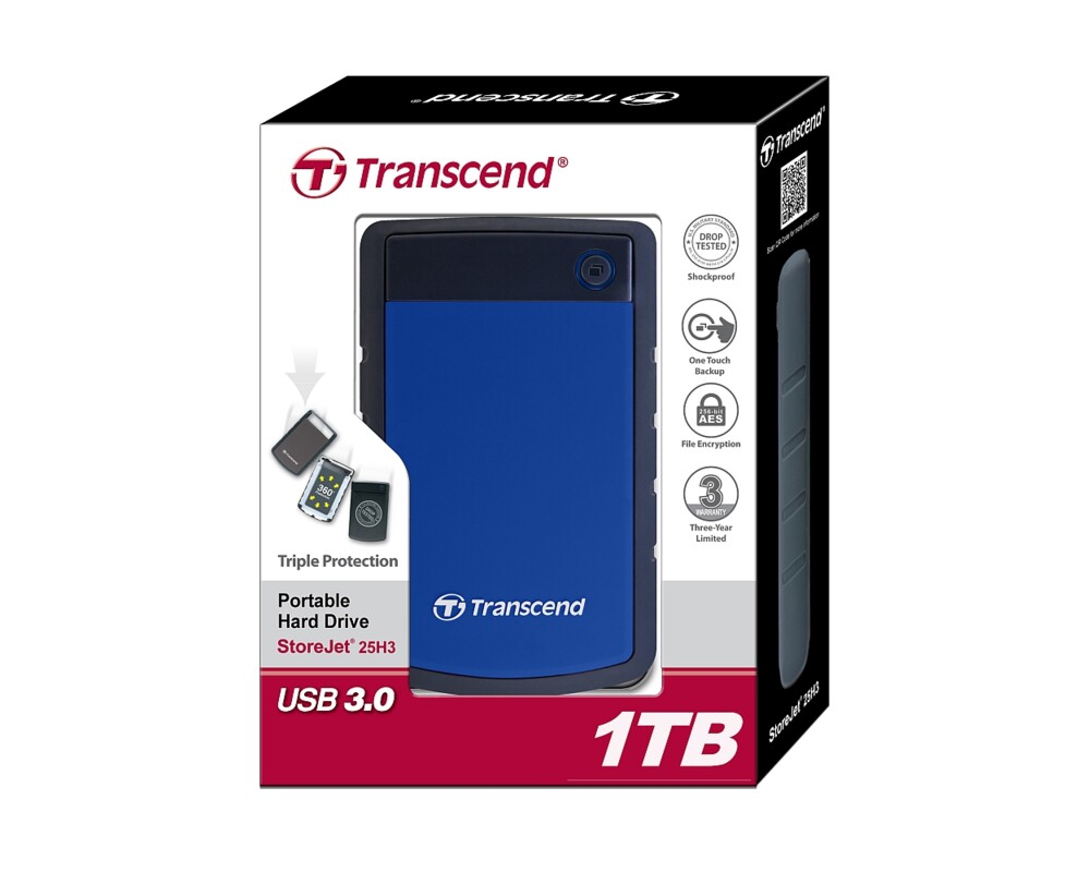 Твърд диск Transcend 1TB StoreJet 2.5" H3B 2