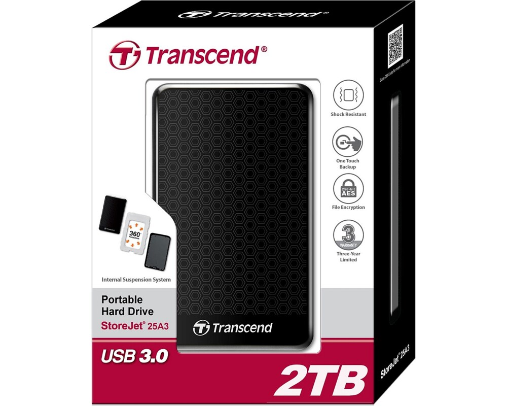 Твърд диск Transcend 2TB StoreJet 2.5" A3 3