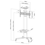 Стойка Neomounts Mobile Flat Screen Floor Stand (height: 155-170 cm) 9 Стойка Neomounts Mobile Flat Screen Floor Stand (height: 155-170 cm) 9