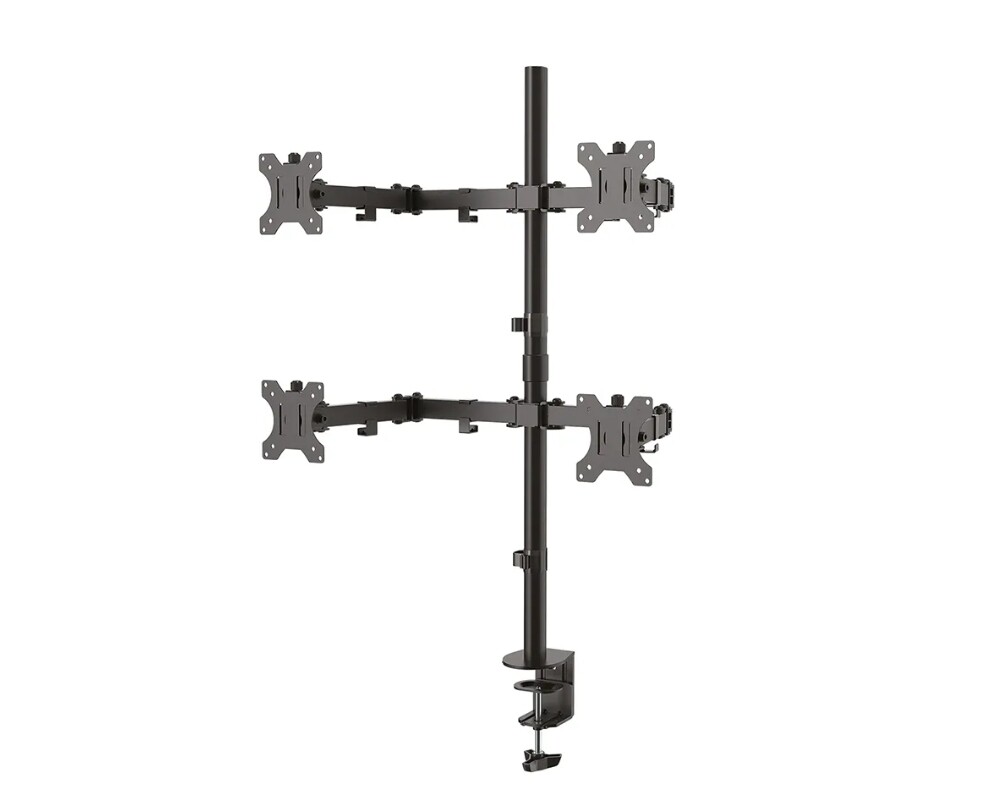 Стойка Neomounts Flat Screen Desk Mount (clamp/grommet) for 4 Screens Стойка Neomounts Flat Screen Desk Mount (clamp/grommet) for 4 Screens