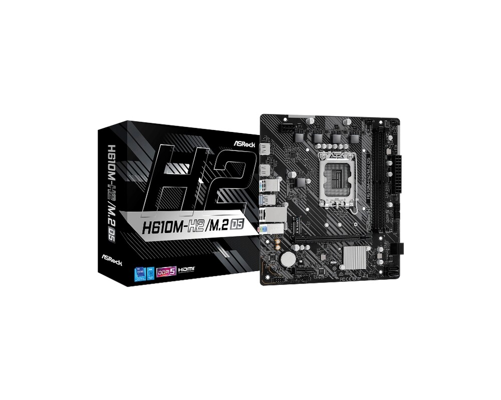 Дънна платка Asrock H610M-H2/M.2, LGA1700, DDR5, MATX Дънна платка Asrock H610M-H2/M.2, LGA1700, DDR5, MATX
