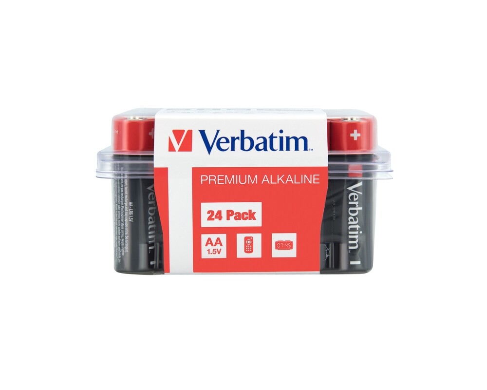 Батерия Verbatim ALKALINE BATTERY AA 24 PACK (BOX) Батерия Verbatim ALKALINE BATTERY AA 24 PACK (BOX)