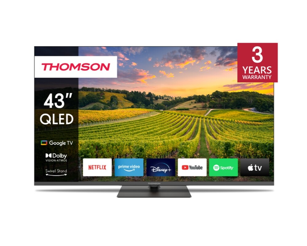 Телевизор Thomson Smart QLED TV 43"; Google TV; 3840 x 2160 (4K UHD) Телевизор Thomson Smart QLED TV 43"; Google TV; 3840 x 2160 (4K UHD)