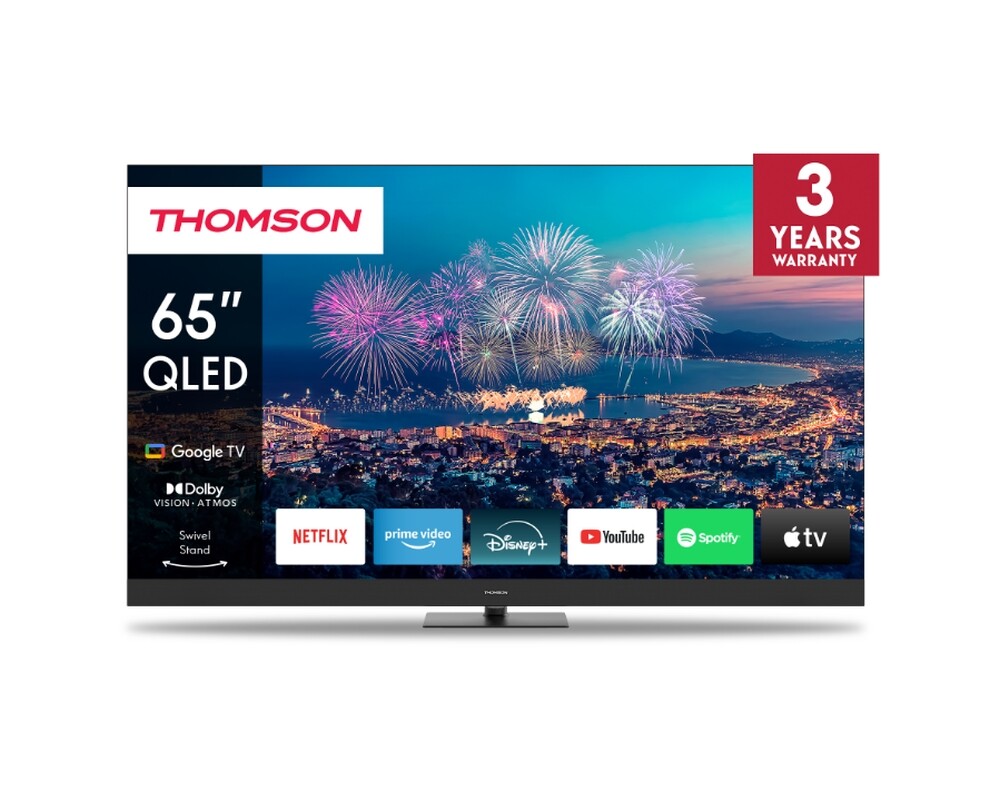 Телевизор Thomson Smart QLED Plus TV 65"; Google TV; 3840 x 2160 (4K UHD) Телевизор Thomson Smart QLED Plus TV 65"; Google TV; 3840 x 2160 (4K UHD)