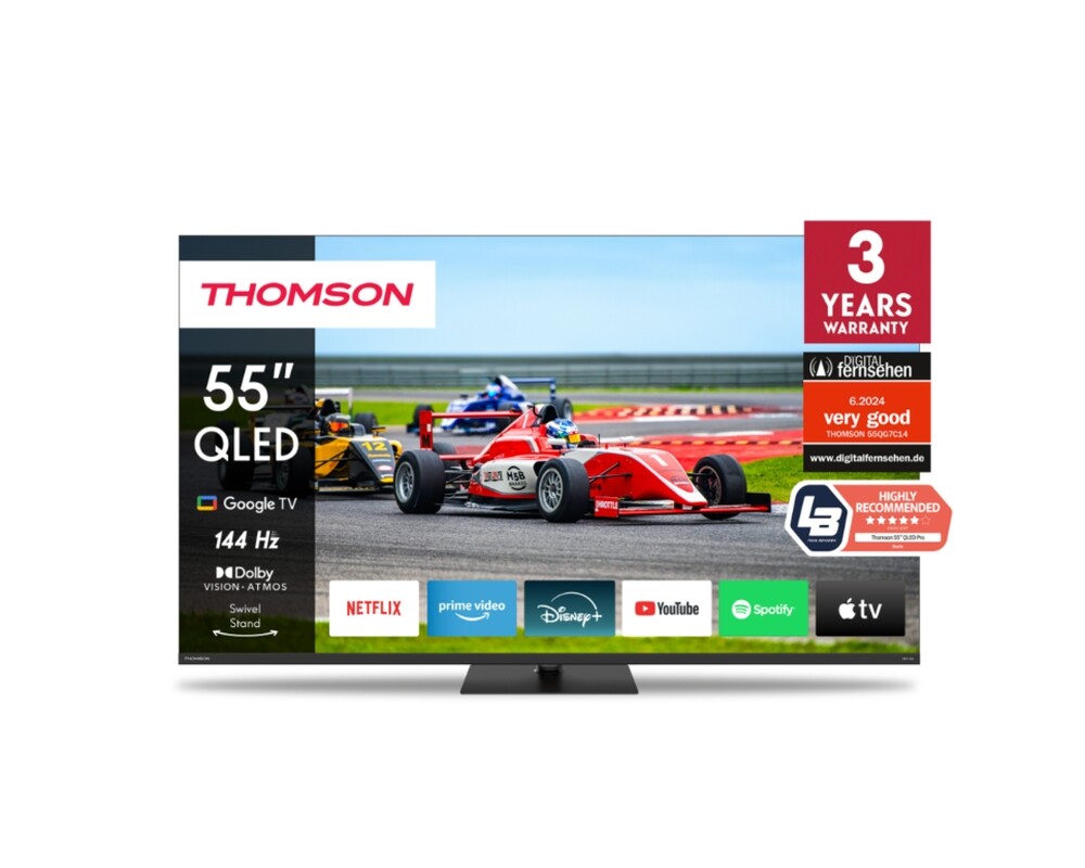 Телевизор Thomson Smart QLED Pro TV 55"; Google TV; 3840 x 2160 (4K UHD) Телевизор Thomson Smart QLED Pro TV 55"; Google TV; 3840 x 2160 (4K UHD)