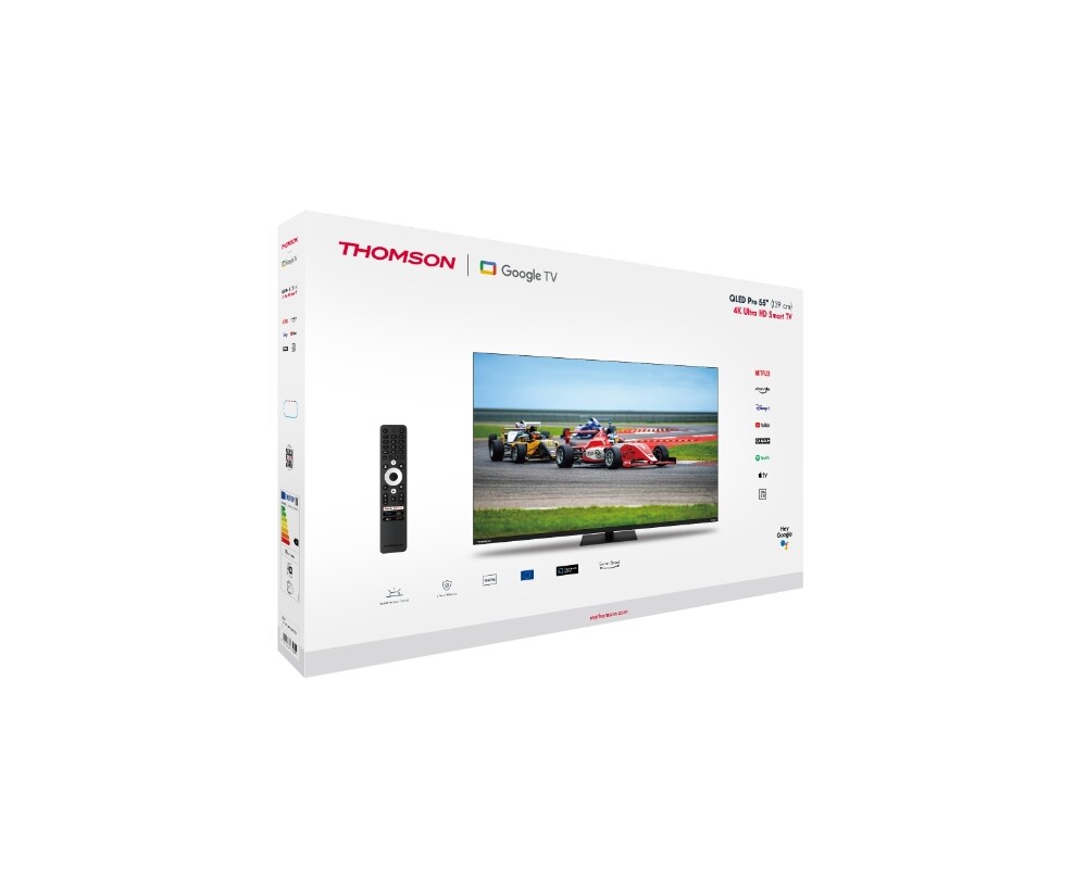 Телевизор Thomson Smart QLED Pro TV 55"; Google TV; 3840 x 2160 (4K UHD) 9 Телевизор Thomson Smart QLED Pro TV 55"; Google TV; 3840 x 2160 (4K UHD) 9