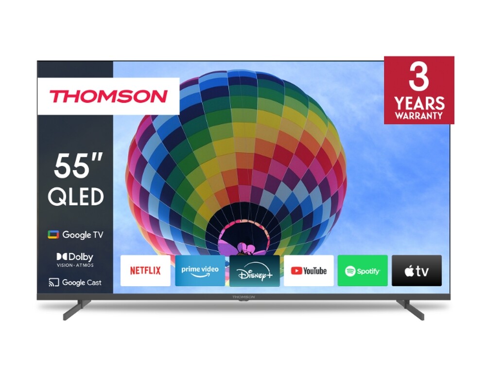 Телевизор Thomson 55" QLED Google TV; 3840 x 2160 (4K UHD) Телевизор Thomson 55" QLED Google TV; 3840 x 2160 (4K UHD)