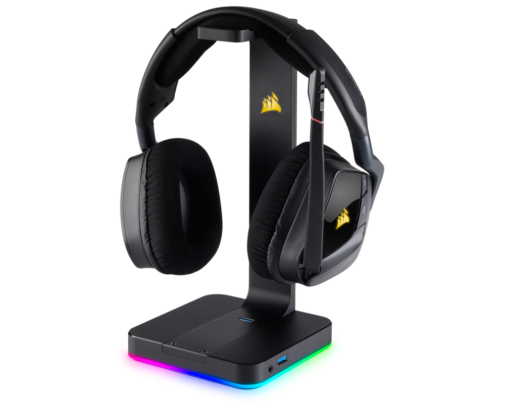 Геймърски аксесоари CORSAIR Gaming ST100 RGB Premium headset stand with 7.1 Surround Sound EU version 3