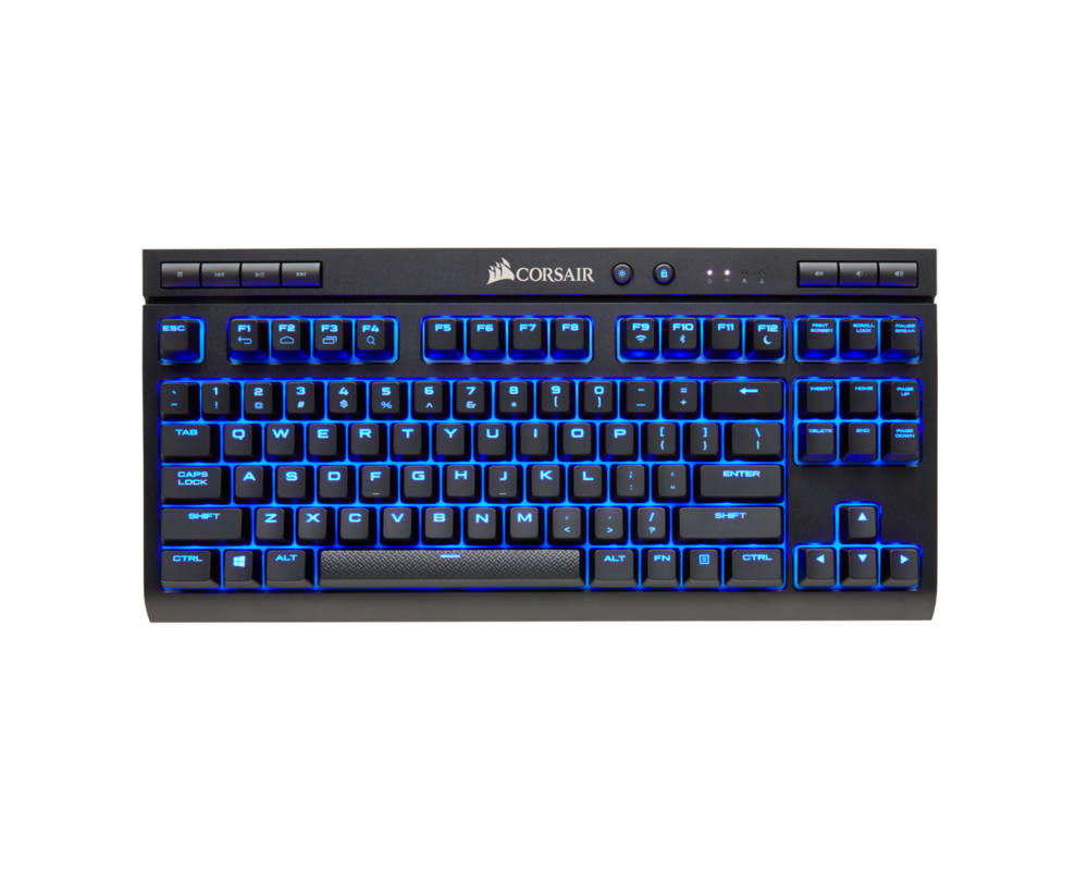 Клавиатура CORSAIR K63 Wireless Mechanical Gaming Keyboard Backlit Blue LED Cherry MX Red US 7