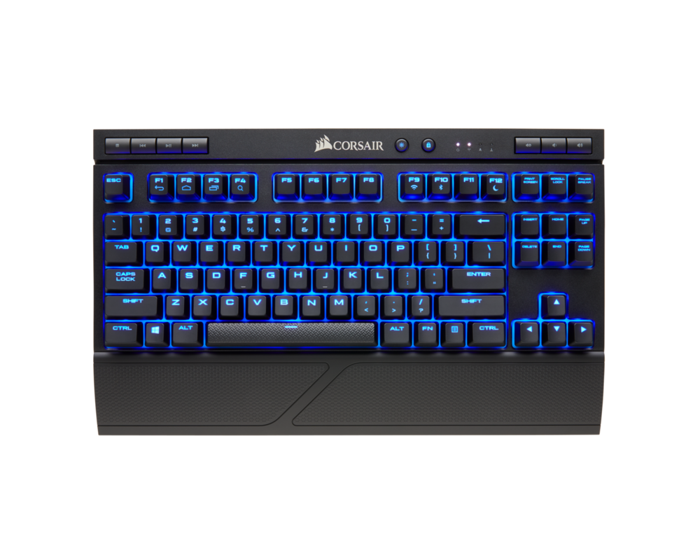 Клавиатура CORSAIR K63 Wireless Mechanical Gaming Keyboard Backlit Blue LED Cherry MX Red US 2