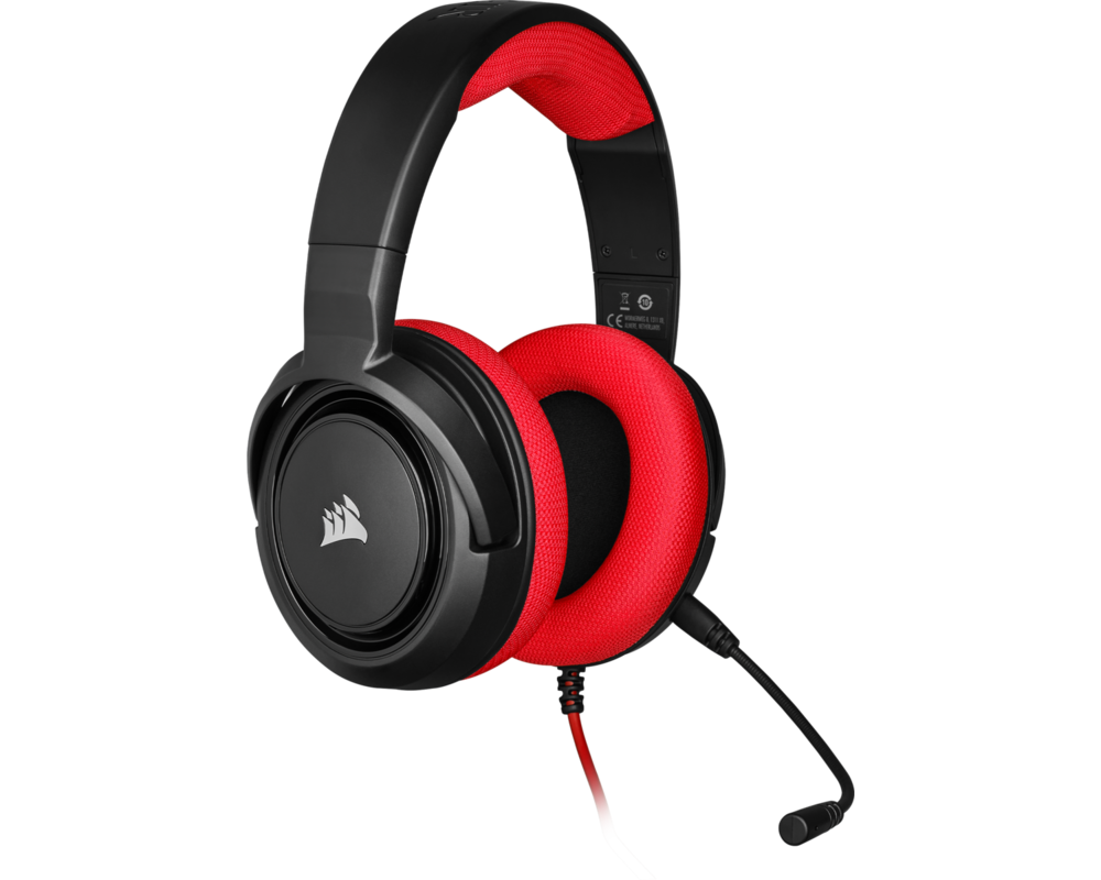 Слушалки CORSAIR HS35 Stereo Gaming Headset Red 2