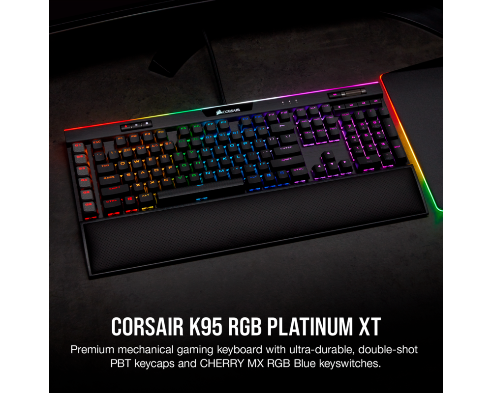 Клавиатура CORSAIR K95 RGB PLATINUM XT Mechanical Keyboard Backlit RGB LED Cherry MX Speed Silver Black PBT Keycaps (US) 3