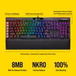 <span>Клавиатура</span> CORSAIR K95 RGB PLATINUM XT Mechanical Keyboard Backlit RGB LED Cherry MX Speed Silver Black PBT Keycaps (US) <span class='catalog-num-in-name'>CH-9127414-NA</span> - 