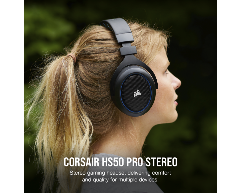 Слушалки CORSAIR HS50 PRO STEREO Gaming Headset Blue EU Version 2