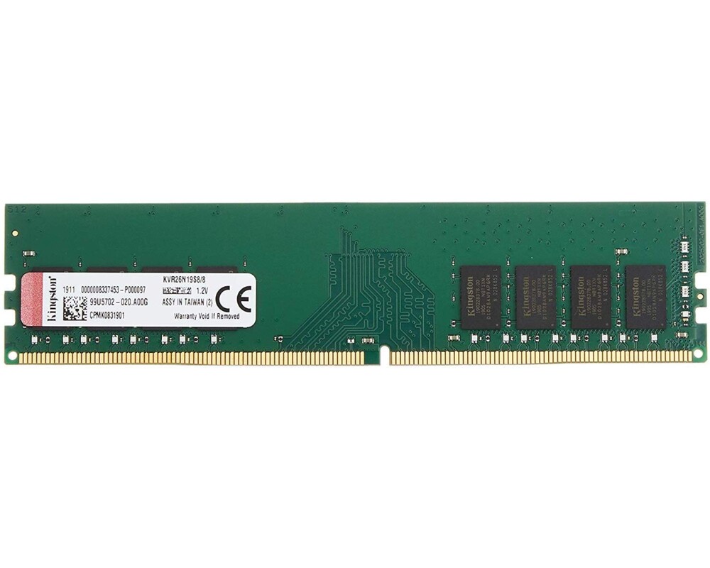 Памет KINGSTON 8GB 2666MHz DDR4 Non-ECC CL19 DIMM 1Rx8 2