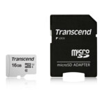 <span>Флаш карта</span> Transcend 16GB microSD w/ adapter UHS-I U1 <span class='catalog-num-in-name'>TS16GUSD300S-A</span> - 