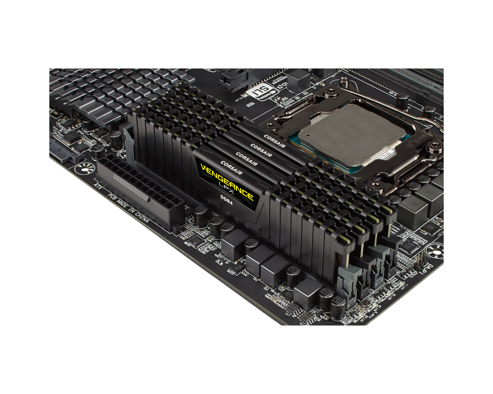 Памет CORSAIR DDR4 2400MHz 8GB 1x288 DIMM Unbuffered 14-16-16-31 Vengeance LPX Black Heat spreader 1.20V 4