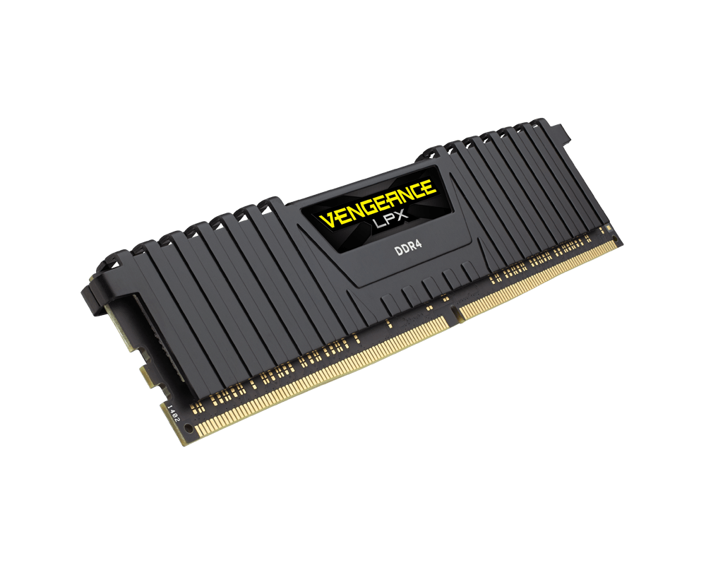 Памет CORSAIR DDR4 2400MHz 8GB 1x288 DIMM Unbuffered 14-16-16-31 Vengeance LPX Black Heat spreader 1.20V 5