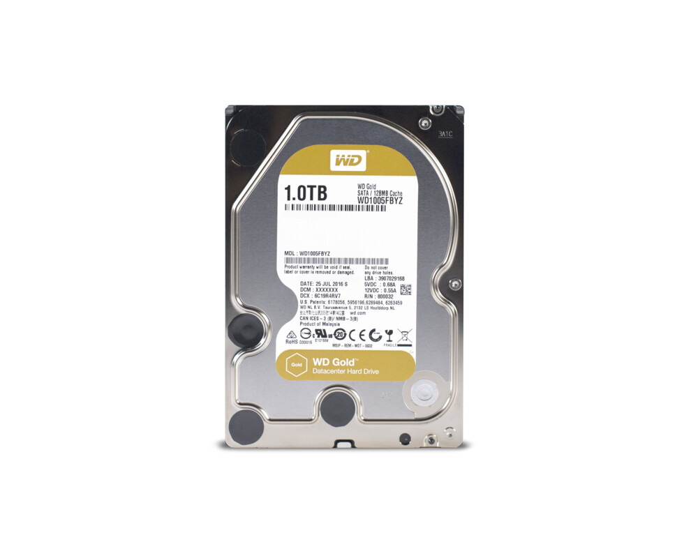 Твърд диск WD Gold 1TB HDD 7200rpm 6Gb