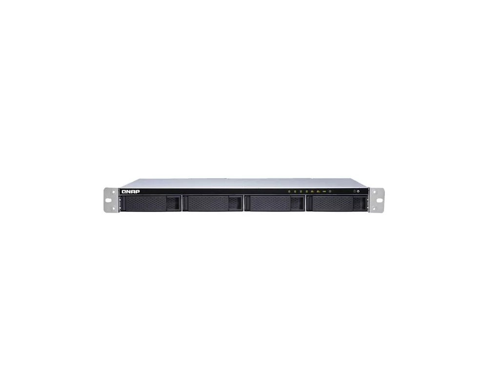 QNAP 4-Bay quad-core 1.7 GHz short-depth rackmount NAS with 100W power ...