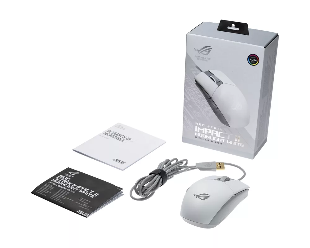 Asus Rog Mouse Moonlight Rgb ASUS ROG Strix Impact II Moonlight White Wired Gaming Mouse 6 200 DPI ...