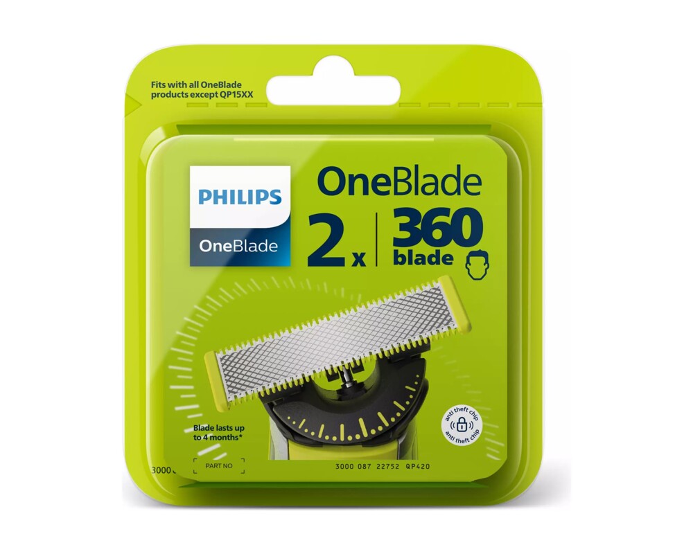 Аксесоар за лична грижа PHILIPS OneBlade 360 replacement blades 2 pcs 2 Аксесоар за лична грижа PHILIPS OneBlade 360 replacement blades 2 pcs 2