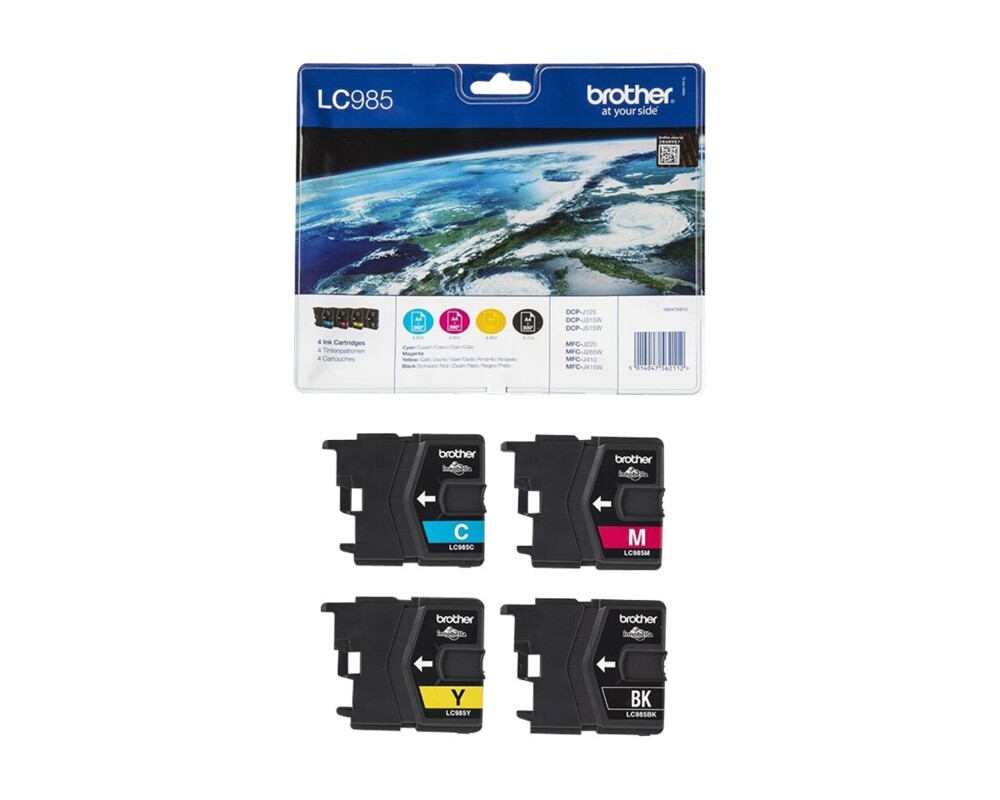 Мастило Brother LC-985 BK/C/M/Y VALUE BP Ink Cartridge Set 2 Мастило Brother LC-985 BK/C/M/Y VALUE BP Ink Cartridge Set 2