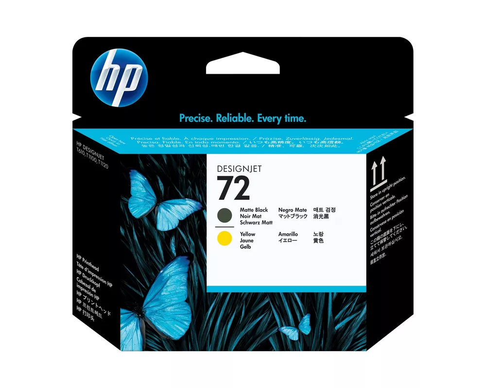 C9384a HP 72 original printhead C9384A matte black and yellow standard ...