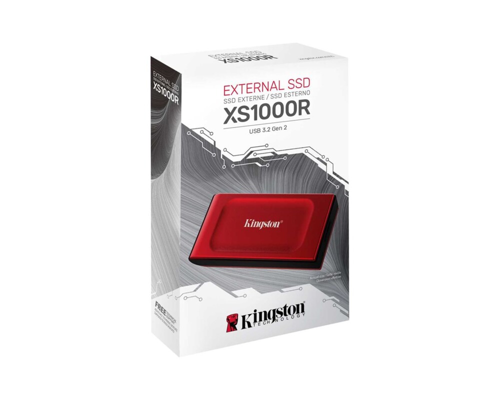 SSD KINGSTON XS1000R 2TB SSD Pocket-Sized USB 3.2 Gen 2 External Solid State Drive Red 10 SSD KINGSTON XS1000R 2TB SSD Pocket-Sized USB 3.2 Gen 2 External Solid State Drive Red 10
