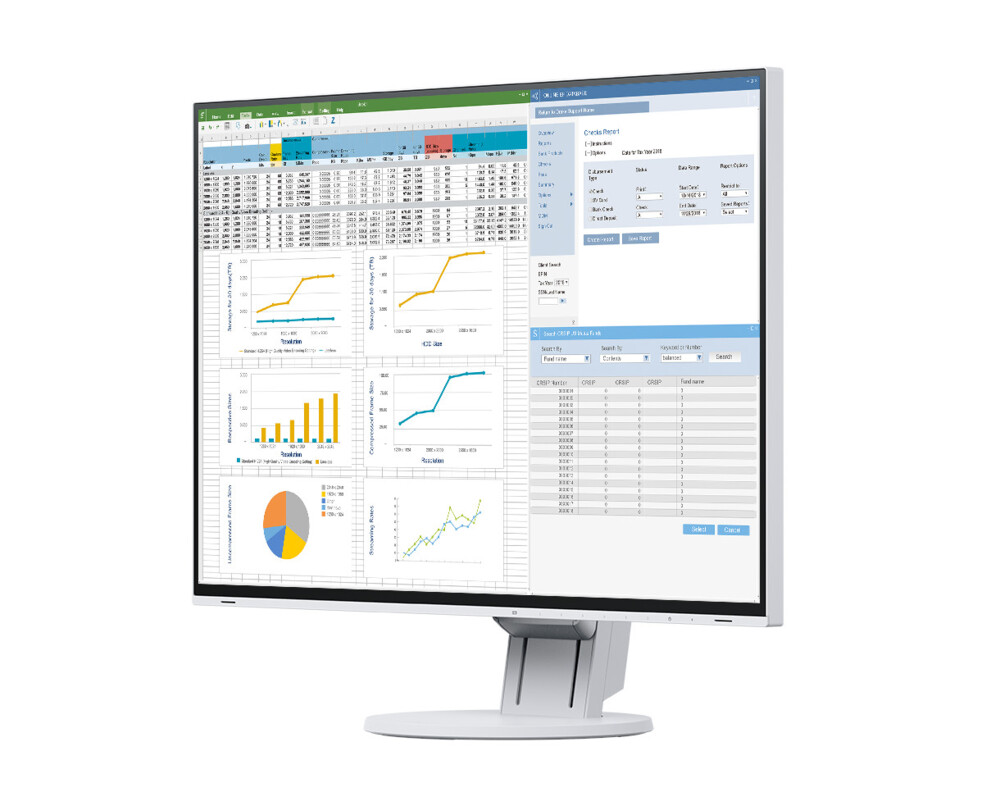 Монитор EIZO FlexScan EV2457, IPS, 24 inch, Wide, UXGA, DVI-D, DisplayPort, HDMI, DisplayPort Out, USB Hub, Бял 7