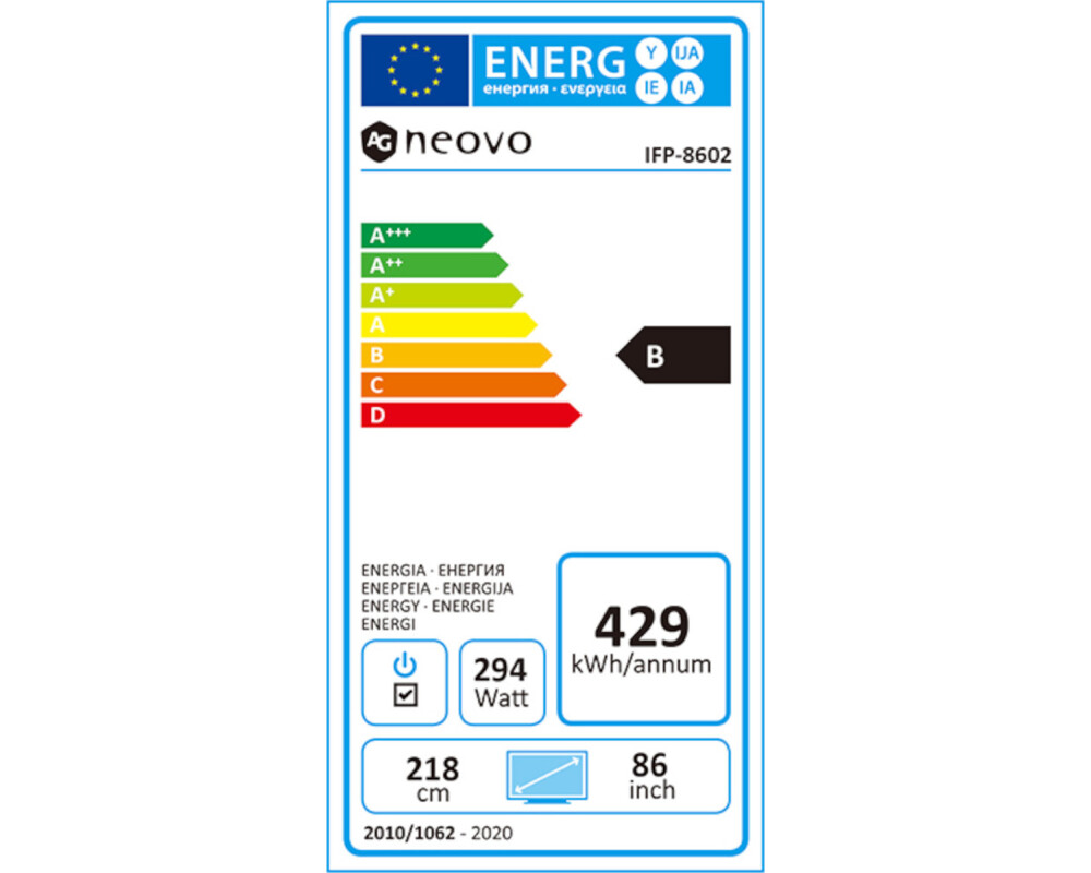 Интерактивен дисплей Tъч Дисплей AG Neovo IFP-8602 7