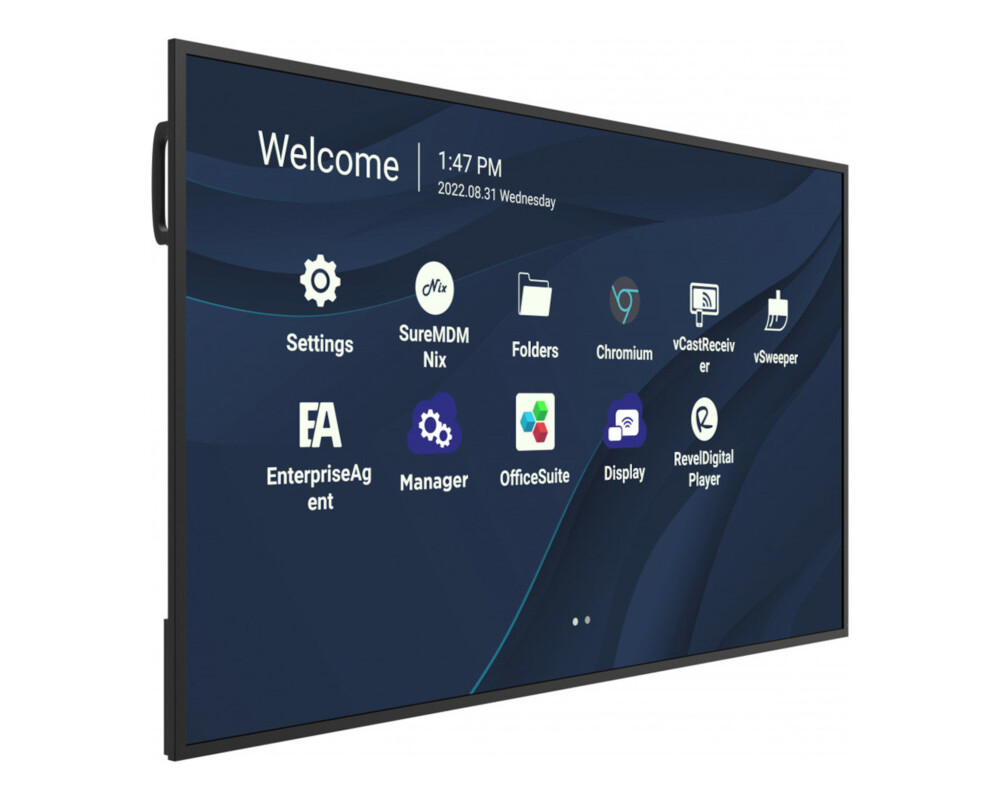 Широкоформатен дисплей VIEWSONIC CDE6530 65inch LED commercial Display 3840x2160 500 nits 1200:1 HDMI in x 2 USB-C x 1 HDMI out x 1 w 3