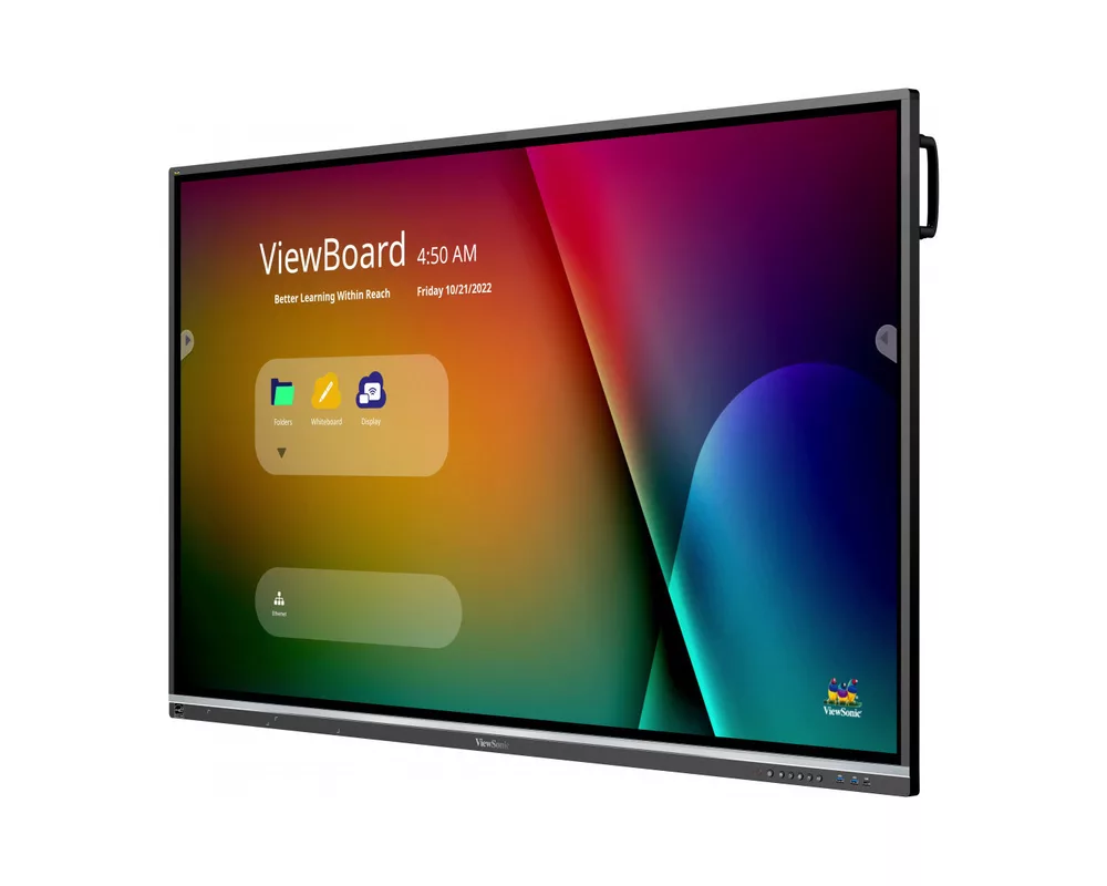 Широкоформатен дисплей VIEWSONIC IFP7550-5 IFP 75inch 20 Points Multi Touch 7H Tempered Glass AG 3840x2160 400nits 1200:1 32GB Storage 4GB RAM 2