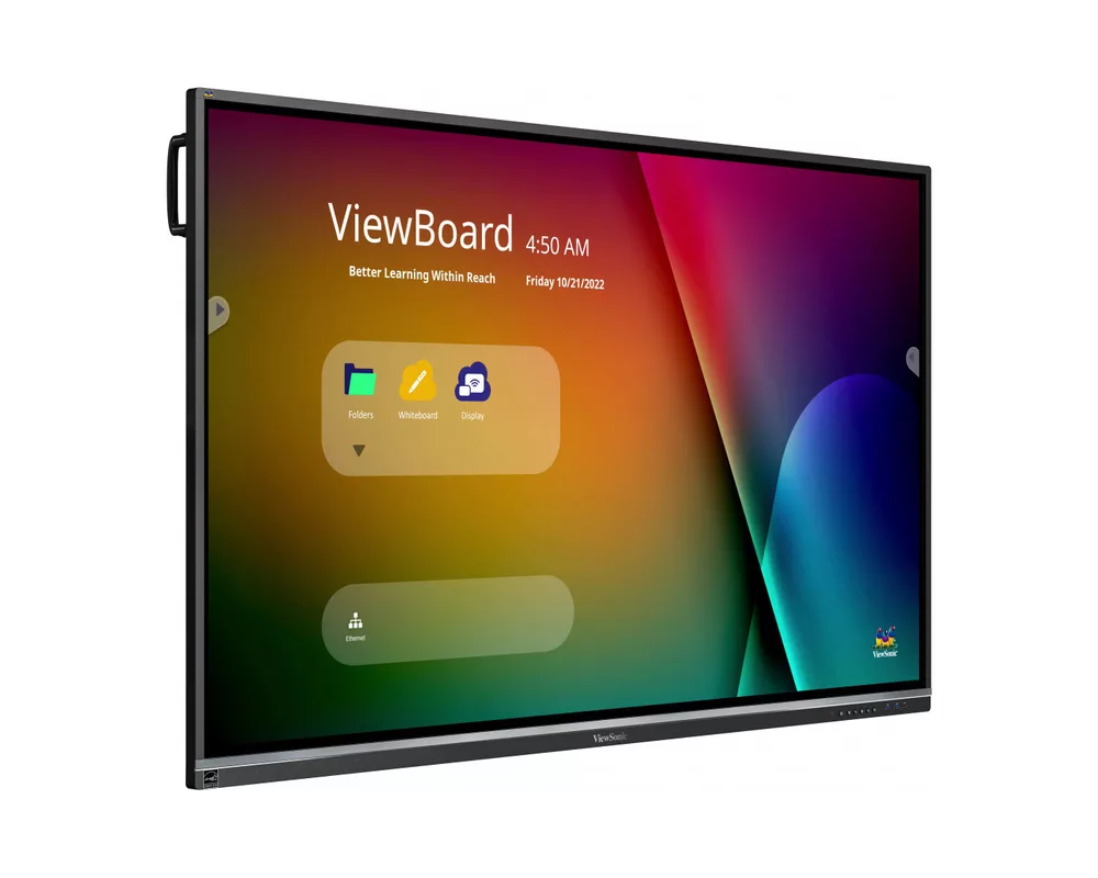 Широкоформатен дисплей VIEWSONIC IFP7550-5 IFP 75inch 20 Points Multi Touch 7H Tempered Glass AG 3840x2160 400nits 1200:1 32GB Storage 4GB RAM 3