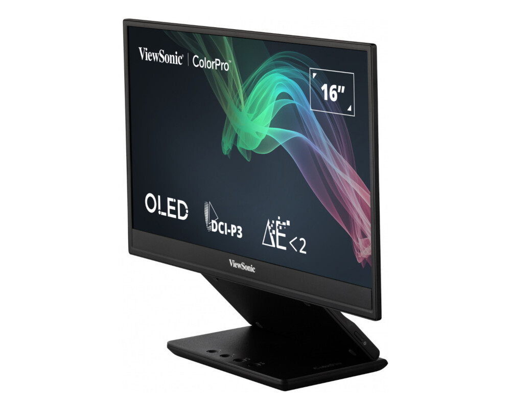 Монитор VIEWSONIC VP16-OLED 15.6inch 1920x1080 16:9 FHD Portable OLED monitor Micro HDMI 2 USB-C speakers integration hood foldable stand 4