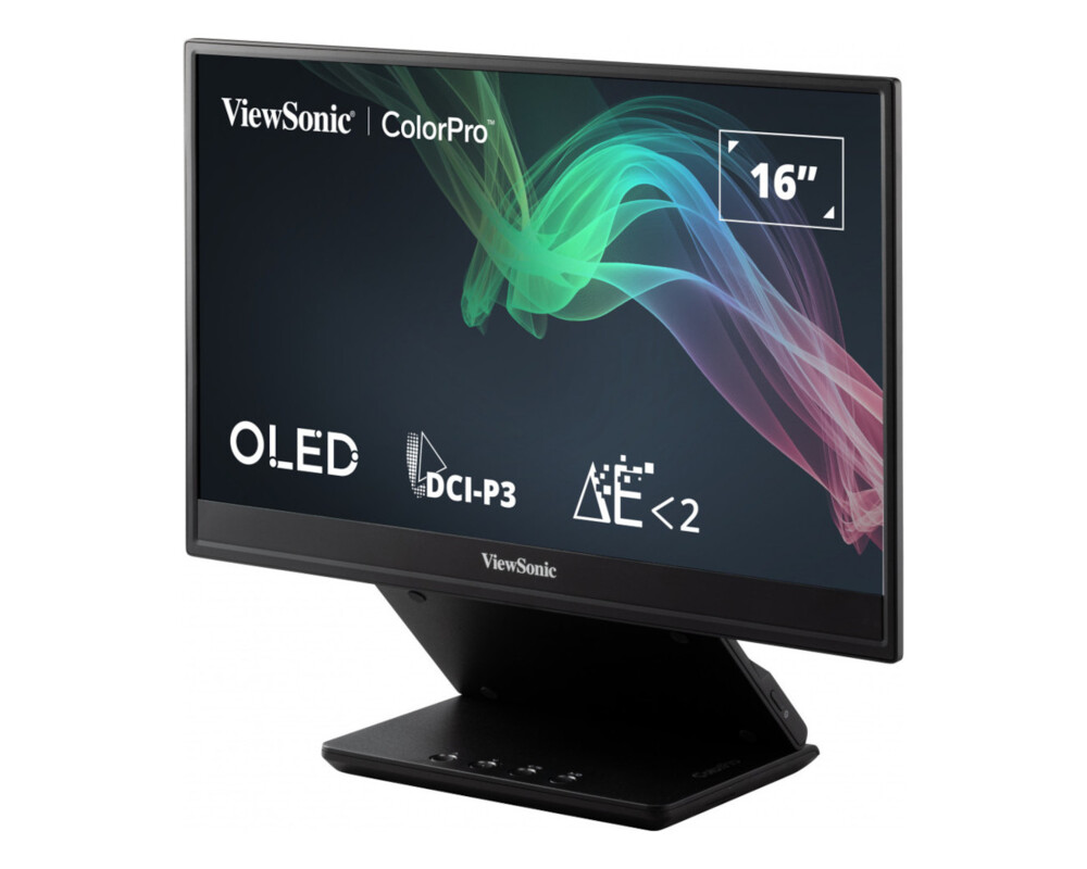 Монитор VIEWSONIC VP16-OLED 15.6inch 1920x1080 16:9 FHD Portable OLED monitor Micro HDMI 2 USB-C speakers integration hood foldable stand 3