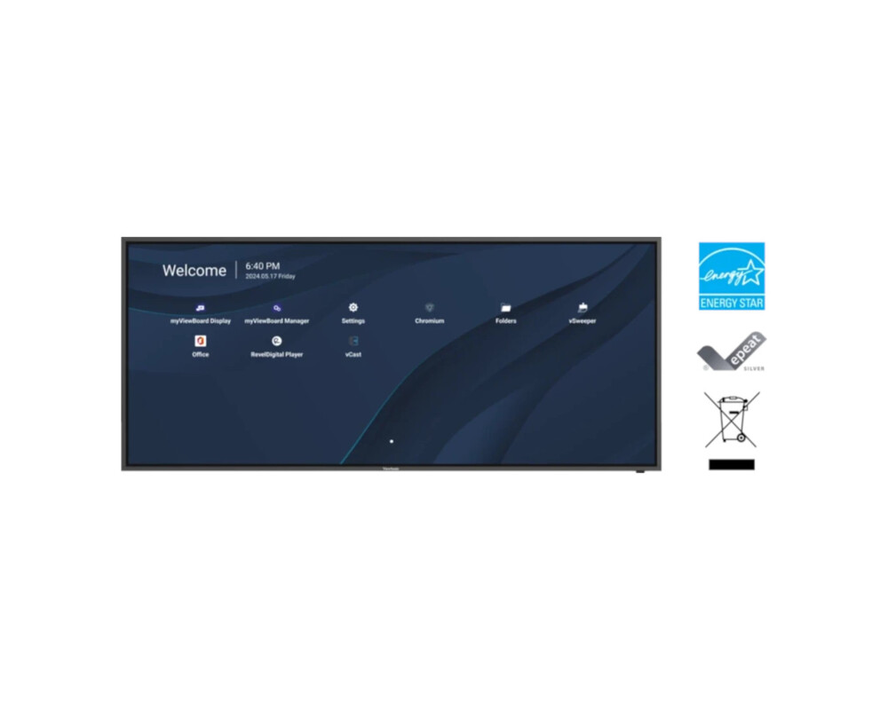 Широкоформатен дисплей VIEWSONIC CDE92UW 92inch LEDcommercial Display 5120x2160 450 nits 1200:1 HDMI in x 4 USB-C x 1 HDMI out x 1 w 20