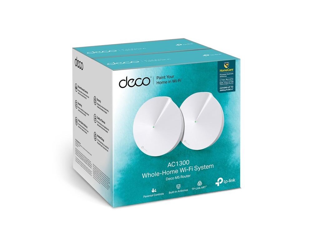 Рутер TP-Link Deco M5 AC1300 (2-pack) Безжична Wi-fi система 17
