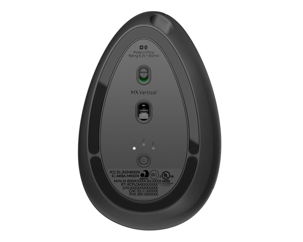 Мишка Logitech MX Vertical USB Type C, вертикална 910-005448 - тъмносива 23