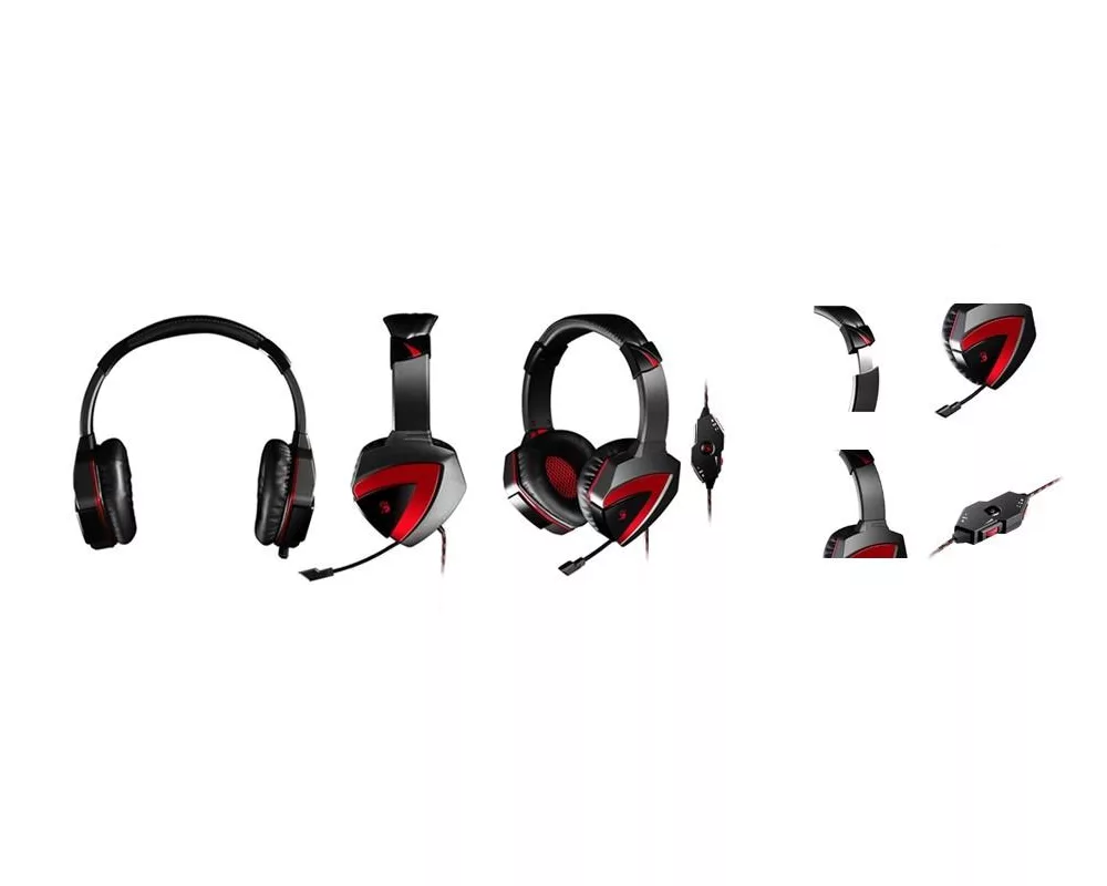 Слушалки Геймърски слушалки A4TECH Bloody G501, Микрофон, Черно/Червено 2