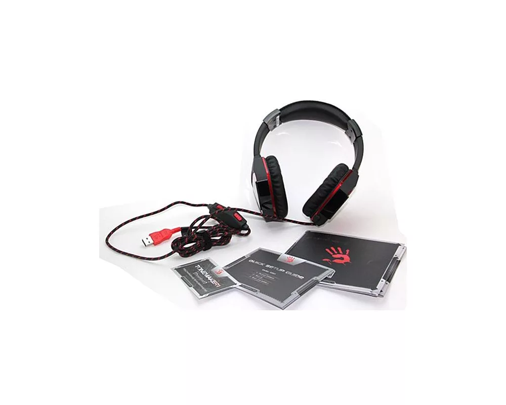 Слушалки Геймърски слушалки A4TECH Bloody G501, Микрофон, Черно/Червено 4