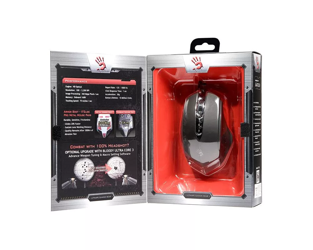 Мишка Геймърска мишка Bloody V8M, Оптична, Жична, USB 6